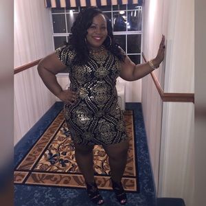 Black/Gold sequin Dress